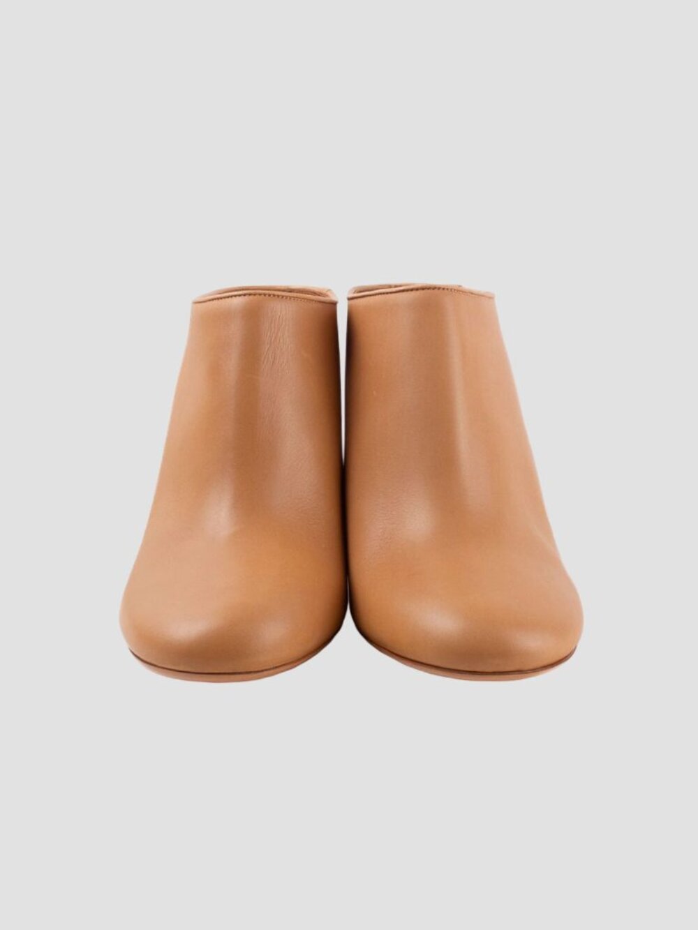ACNE STUDIOS S/S 2015 FLOR Tan Faux Bamboo Heel Leather Mules - Picture 3 of 8